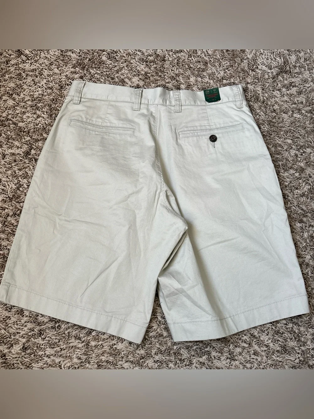 J. Crew Men's Flat-Front Light Khaki Shorts